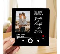 Aimant Musical Personnalisé avec Photo,Aimant de Réfrigérateur de Noël Musical Personnalisable,Musical Pouvant Être Joué, Cadeau pour la Saint Valentin Femme Homme Couple