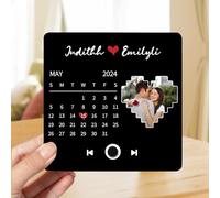 Aimant Musical Personnalisé avec Photo,Aimant de Réfrigérateur de Noël Musical Personnalisable,Musical Pouvant Être Joué, Cadeau pour la Saint Valentin Femme Homme Couple