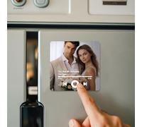 Aimant Musical Personnalisé, Magnet Frigo Personnalisable, Aimant de Réfrigérateur, Cadeau de Noël et Saint-Valentin pour Couple, Lui et Elle (D)