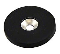 Aimant Neodimio N42 Enduit de Caoutchouc Pour Les Arts, L'Artisanat, la Production de Modèles, Fai -Da -Te, Hobby, Bureau et Maison - 40mm dia x 5mm D'Épaisseur x 6,2mm C/Puits - 5Kg de Tir - Sud