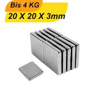 Aimant néodyme 20mm x 20mm x 3mm Aimants super puissants Aimants parallélépipédiques-200 pièces