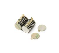 Aimant Néodyme Adhésif N42-12mm dia x 1mm D'Épaisseur - Put de 1,6kg - Nord - Pack de 20