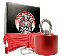 AIMANT NÉODYME LEFOUILLEUR 360° 600KG avec coque de protection + corde 30mm 8mm + colle - Aimant Pêche Puissant - Pêche Magnétique