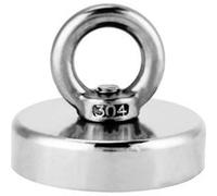 Aimant Néodyme Puissant, Aimant de Récupération avec Forte Force de Traction 110kg Diamètre 60mm Pot Serrage Aimant G