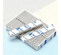 Aimant néodyme puissant avec adhésif double face N35 NdfeB bloc d' imanes magnétiques permanents aimants de réfrigérateur Super puissants 60x10x3-3 pièces