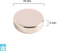 Aimant néodyme rond Wolfpack 18x5 mm. (emballage blister 1 pièce)