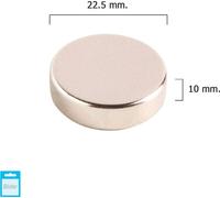 Aimant néodyme rond Wolfpack 22,5x10 mm. (emballage blister 1 pièce)