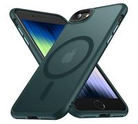 [Aimant NO.1] pour iPhone SE 2022/SE 2020/8 Coque avec MagSafe [translucide mat] [Anti-traces de doigts] [Résistant aux chocs] Coque rigide fine avec silicone pour iPhone SE 2è/3ème génération, cyan