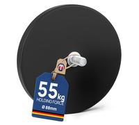 Aimant plat caoutchouté avec goupille filetée - Ø 22-88mm - Néodyme (NdFeB) - Force de 5,8 à 55 kg - Base magnétique avec caoutchouc antiglisse et tige filetée, Taille:Ø 88mm | M8 x 15 | Force 55kg
