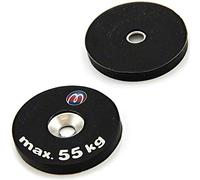 Aimant plat caoutchouté avec trou fraisé - Ø43-88mm - Néodyme (NdFeB) - Force d'adhérence de 10 à 55kg - Base magnétique avec caoutchouc antiglisse et trou de fixation, Taille:Ø 88mm | Force 55kg