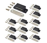 Aimant Porte Placard 12 pièces Loquet Magnétique pour Armoire, Fermeture Aimant de Meuble pour Armoires, les Tiroirs et les Volets Armoire Vis incluses- Blanc