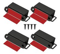 Aimant Porte Placard 8 Kg Jiayi 4 Pièces Loquet Magnetique de Porte Acier Inoxydable Fermeture Aimant de Meuble pour Placard Fermoir Aimanté Porte pour Tiroirs Porte de Douche Armoire Placard Noir