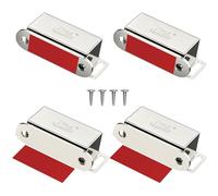 Aimant Porte Placard Jiayi Lot de 4 Aimant Puissant en Acier Inoxydable Loquet Magétique Aiamnt Fermeture pour Meuble pour Tiroirs Porte de Douche Aimanté Armoire