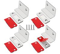 Aimant Porte Placard Jiayi Lot de 4 Loquet Magnetique Ultra Mince en Acier Inoxydable Aimant Fort Cuisine Fermeture Porte Coulissante, Aimant Adhésif de Porte pour Tiroir, Cabinet, Meuble, Armoire