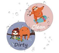 Aimant Pour Lave-vaisselle - Panneau Magnétique Rond De Cuisine, Indicateur De Nettoyage Réversible, Aimant En Papier Synthétique Durable Avec Imperméable Et Utilisation | Étiquette D'o