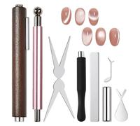 Aimant pour ongles de manucure - Ensemble d'art magnétique, outil à ongles en métal solide, accessoire de conception de précision, kit portable compact | Équipement créatif de , idéal pour les