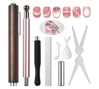 Aimant pour ongles - Design de manucure à paillettes - Aimant pour ongles en gel - Pour studio d'art, création professionnelle, salon, maison, débutants, femmes et filles