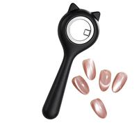 Aimant Pour Ongles | Outil compact, circulaire, portable et flexible | Aimant œil-de-chat circulaire creux,pour femmes, filles, débutantes, artistes, beauté, voyage, maison et intérieur