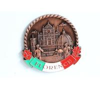 Aimant pour réfrigérateur en métal - souvenir de voyage idéal - plusieurs villes populaires au choix : Venise, Paris, Rome, Prague, Amsterdam, Barcelone, Dubai, etc. , Métal, Bronze Florence