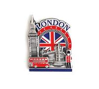 Aimant pour réfrigérateur en métal - souvenir de voyage idéal - plusieurs villes populaires au choix : Venise, Paris, Rome, Prague, Amsterdam, Barcelone, Dubai, etc. , Métal, Silver London
