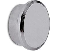 MAUL Aimant Néodyme, Aimant Rond Puissant à Usage Multiple, Aimant au design Moderne et Élégant, 22 x 9 mm, Charge Jusqu'à 8 kg, Argent
