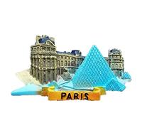 Aimant Réfrigérateur Musée du Louvre Paris France 3D Résine Fabriqué À La Main Artisanat Touriste Voyage Ville Souvenir Collection Lettre Lettre De Réfrigérateur Autocollant