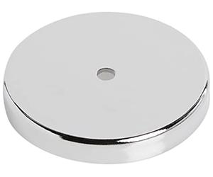 Aimant rond 81 x 10 mm - Aimant ultra puissant supportant jusqu'à 43 kg - Chromé