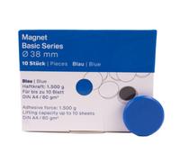 Aimant rond 'Basic', 24 mm, noir