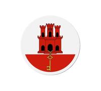 Aimant Rond - Gibraltar - 8 Cm - 50 Pièces - Multicolore - Mixte