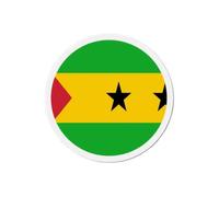 Aimant Rond - Multicolore - Sao Tomé Et Principe - 7 Cm - 50 Pièces - Résine Synthétique