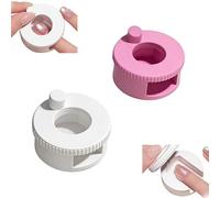 Aimant rotatif œil de chat 2026 - Corps rotatif à 360° avec Uniforme Magnetic Force - Outil d'art des ongles pour créer un effet oeil de chat large - Rapide et facile (2 pièces - Rose + blanc)