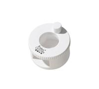 Aimant rotatif œil de chat, aspiration automatique des perles de verre, boule à ongles magnétique à 360°, outil d'ongles adapté aux débutants pour vernis gel et nail art (blanc avec perles magnétiques