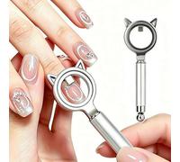 Aimant rotatif œil-de-chat pour ongles avec boule magnétique, aimant à ongles en forme de U, outils en forme de cœur et œil de chat français, création rapide de perles en verre large lumière française