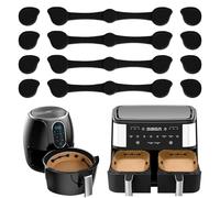Aimant Silicone Air Fryer, 12 Pcs Magnétique en Silicone pour Friteuse à Air, Papier Cuisine Boucle Magnet, Accessoires Airfryer pour Sécurise Papier Sulfurisé Jetable et Empêche de Brûler