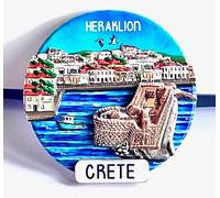 Aimant souvenir de la Crète, souvenir Heraklion Heraklion Aimant de réfrigérateur en Grèce 011025