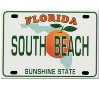 Aimant souvenir de réfrigérateur South Beach Floride 6,3 x 8,9 cm
