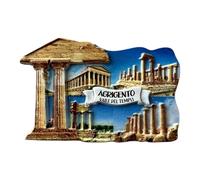 Aimant Souvenir Vallée des Temples Agrigente, Décoration de Collection, Temple Grec Sicilien