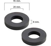 Aimant - Wolfpack - Ferrite - Anneau 45x20x8 mm - Blister de 2 unités