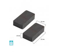 Aimant Wolfpack ferrite rectangulaire 45x20x8 mm (blister 2 unités)