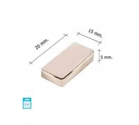 Aimant Wolfpack néodyme rectangulaire 20 x 15 x 5 mm. (blister 1 unités)
