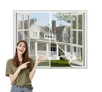 Aimantée Moustiquaire Fenêtre 160x220cm Rideau Anti Moustique Rideau de Porte Anti Mouche Ruban Auto Agrippant Sans Perçage Blanc