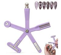 Aimants à ongles 8 en 1 pour vernis gel œil de chat, outils pour ongles avec boule en acier, aimant à ongles multifonction pour salon de manucure à domicile (violet)