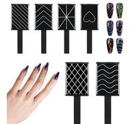 Aimants à ongles œil de chat - Kit de baguette magnétique de manucure compatible avec les designs illusion 3D - Outil de façonnage magnétique - Utile pour le nail art en gel, la décoration des ongles