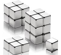 Aimants Cubiques Néodyme Extra Puissants - 25 Pièces de 10mm pour Tableau Magnétique, Réfrigérateur, Travaux Manuels - Petits Aimants Blancs, Autocollants, Photo