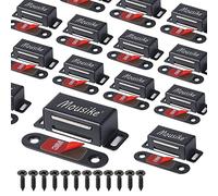 Aimants d'armoire Mousike Loquet de porte d'armoire pour cuisine Salle de bain Placard Armoire Fermetures de placard Loquet de tiroir de porte d'armoire (Paquet de 16 Noir)