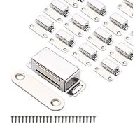 Aimants d'armoire Mousike Loquet de porte d'armoire pour cuisine Salle de bain Placard penderie Fermetures de placard Loquet de tiroir de porte d'armoire (Argent 15Pack)