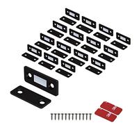 Aimants d'armoire Mousike Loquet de porte magnétique pour fermeture tiroir Fermeture de placard de porte coulissante d'armoires de cuisine (16 Pack, Black)
