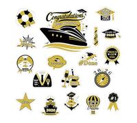 Aimants de bateau de croisière de remise des diplômes | 18 Pièces De Félicitations Diplômé Autocollant Inspiration,Décorations De Porte De Croisière Magnétiques,Pour Les étudiants Amis Adolescents