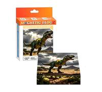 Aimants de construction, jouet éducatif à construire sur le thème des dinosaures, cubes magnétiques à assembler, pour , garçons et filles, maison, école, école, maternelle, anniversaire