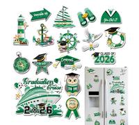 Aimants de croisière pour décoration porte,16 Autocollants Amusants Réutilisables Imperméables de Voiture | Aimants de Porte de Cabine de Croisière pour Graduation 2026 - pour les Réfrigérateurs Fêtes